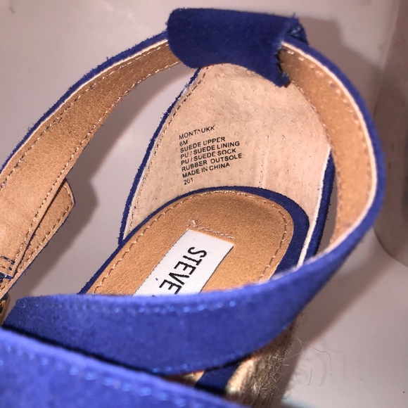 NWOT Steve Madden blues wedges in size 6 - Picture 5 of 13